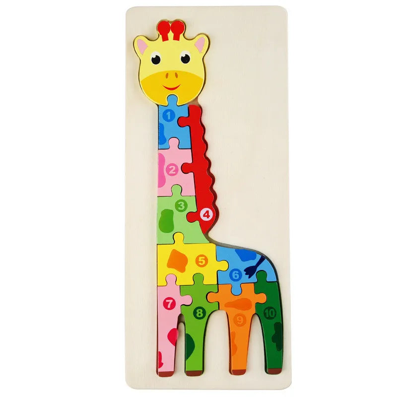 Animal-Themed Wooden Montessori Puzzle Toys - MotherNest