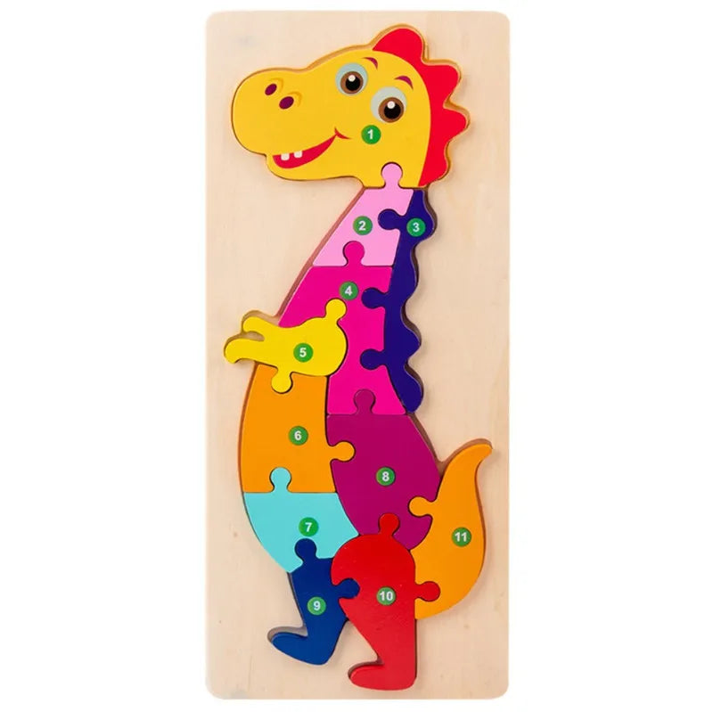 Animal-Themed Wooden Montessori Puzzle Toys - MotherNest