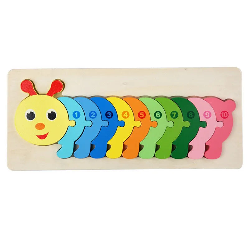 Animal-Themed Wooden Montessori Puzzle Toys - MotherNest