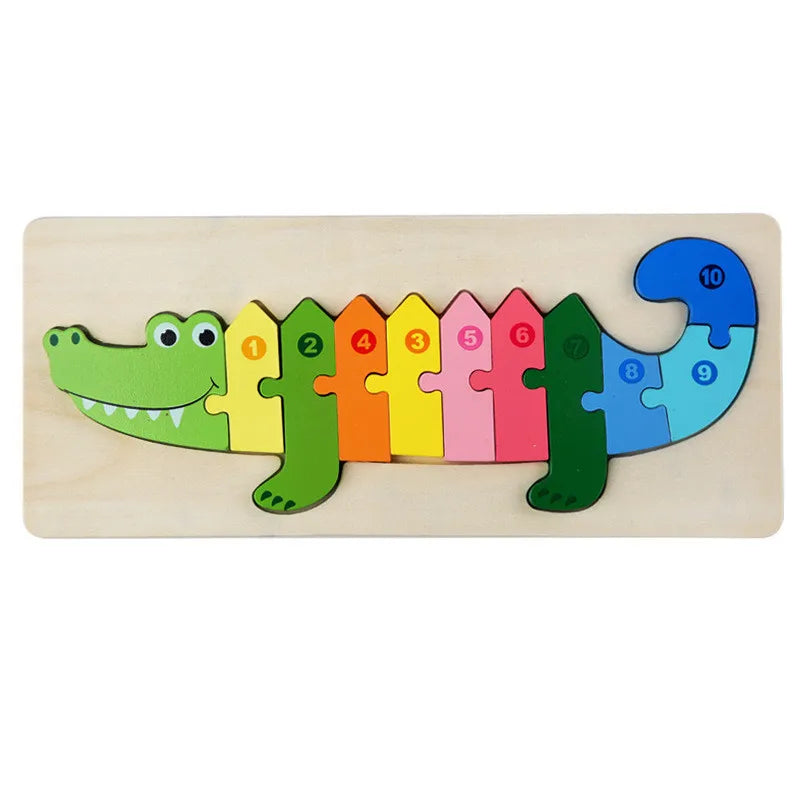 Animal-Themed Wooden Montessori Puzzle Toys - MotherNest