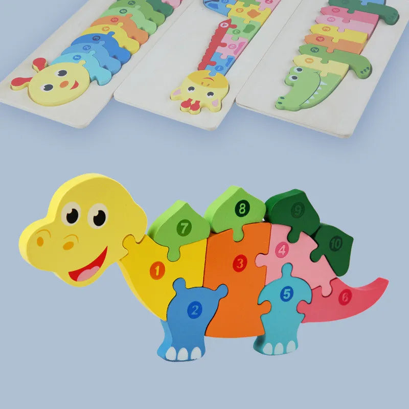 Animal-Themed Wooden Montessori Puzzle Toys - MotherNest