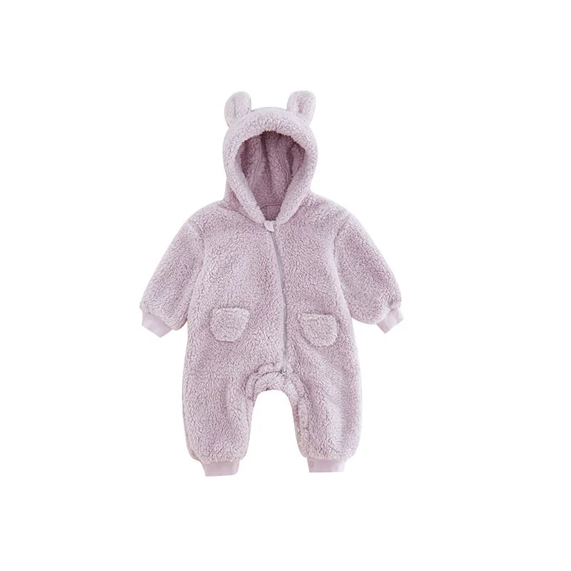 Warm Fleece Baby Rompers for Newborns - MotherNest