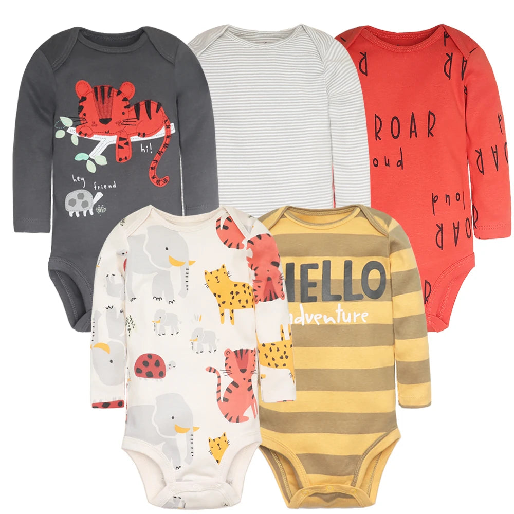 Baby 5-pack Long Sleeve Original Bodysuits - MotherNest