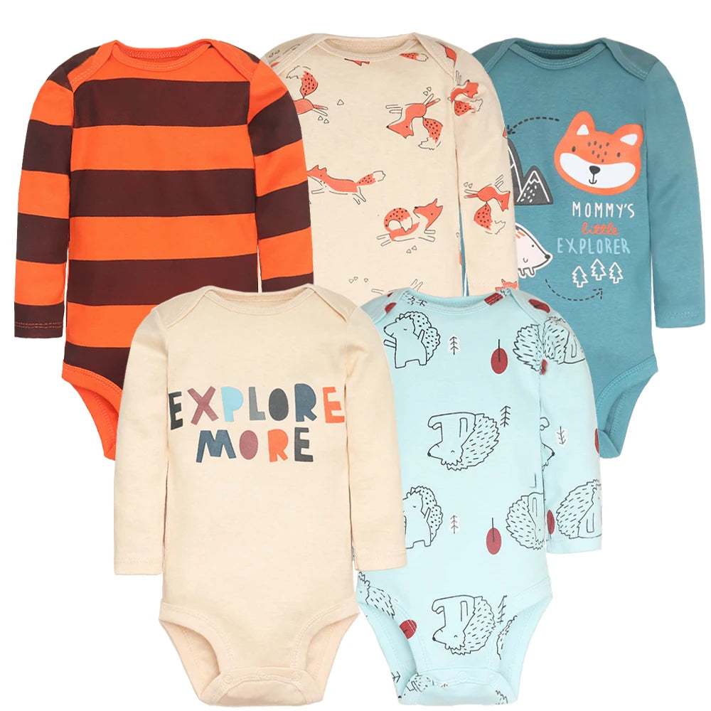 Baby 5-pack Long Sleeve Original Bodysuits - MotherNest