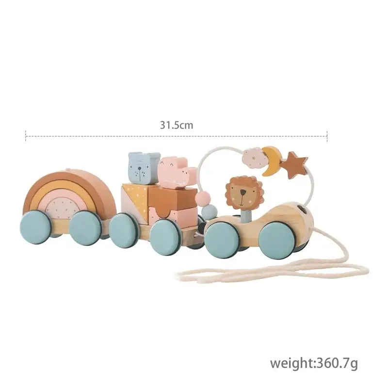 Wooden Trolley- Baby Learning Toys - MotherNest