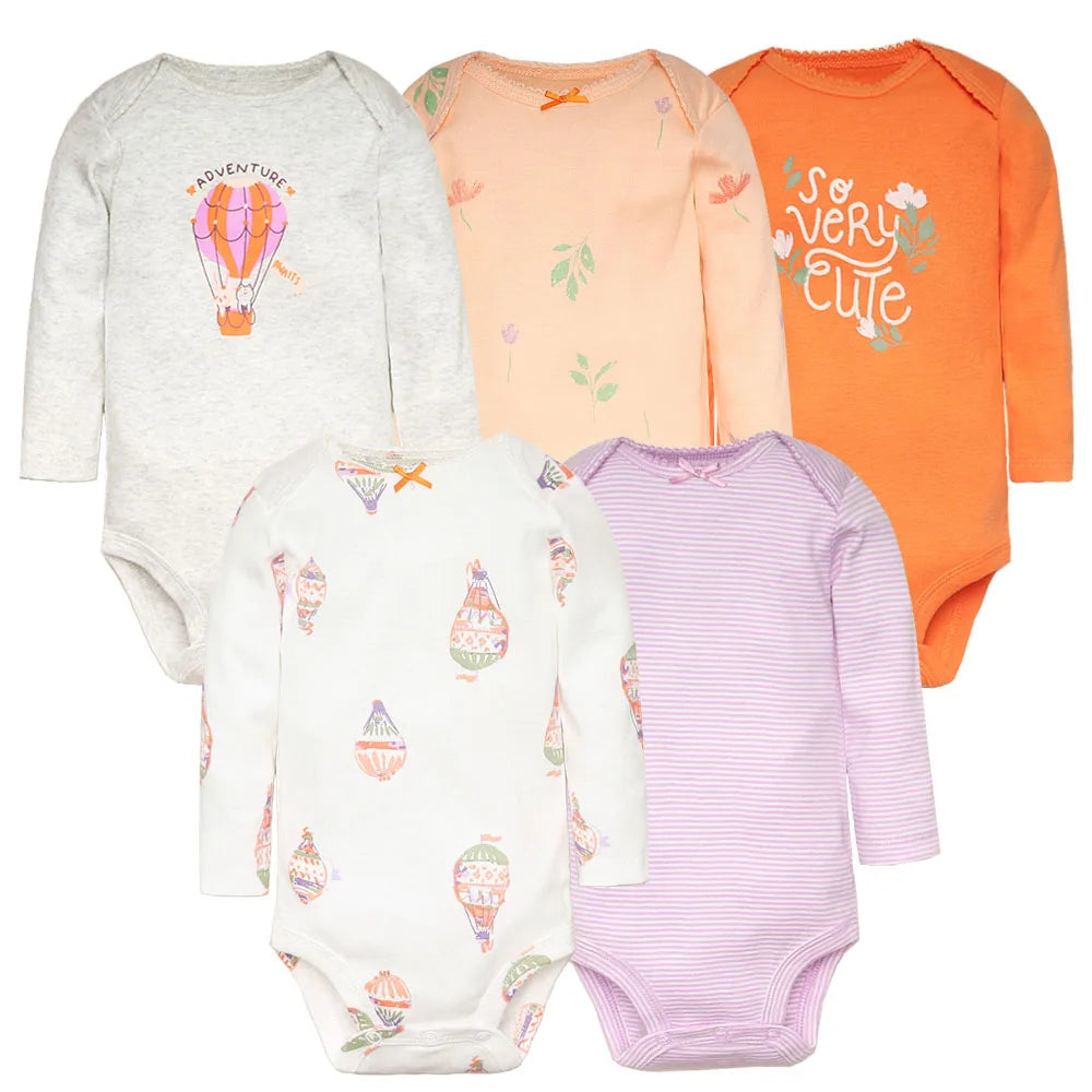 Baby 5-pack Long Sleeve Original Bodysuits - MotherNest