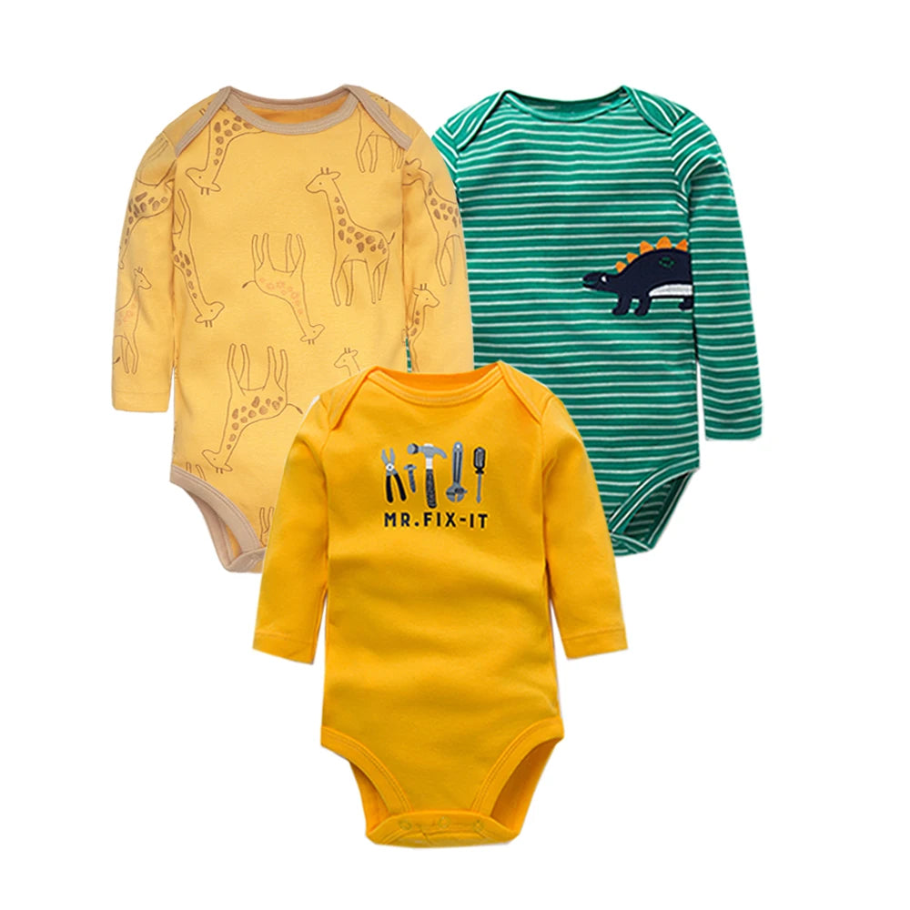 Baby 3-pack Long Sleeve Original Bodysuits - MotherNest