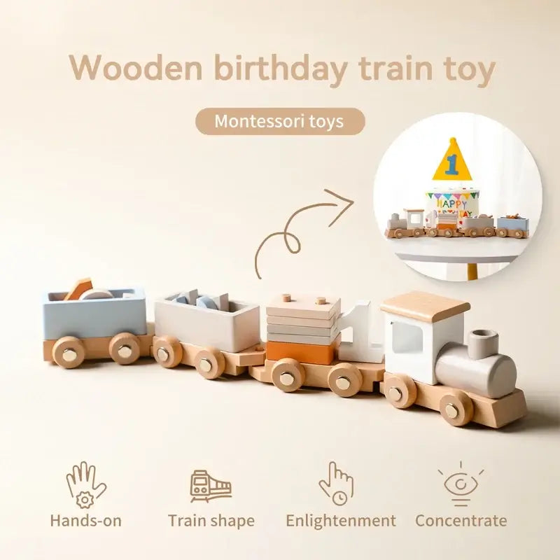 Wooden Trolley- Baby Learning Toys - MotherNest