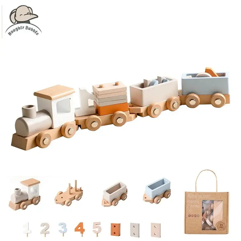 Wooden Trolley- Baby Learning Toys - MotherNest