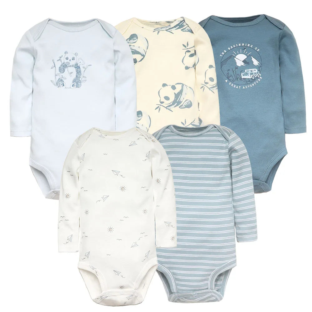 Baby 5-pack Long Sleeve Original Bodysuits - MotherNest