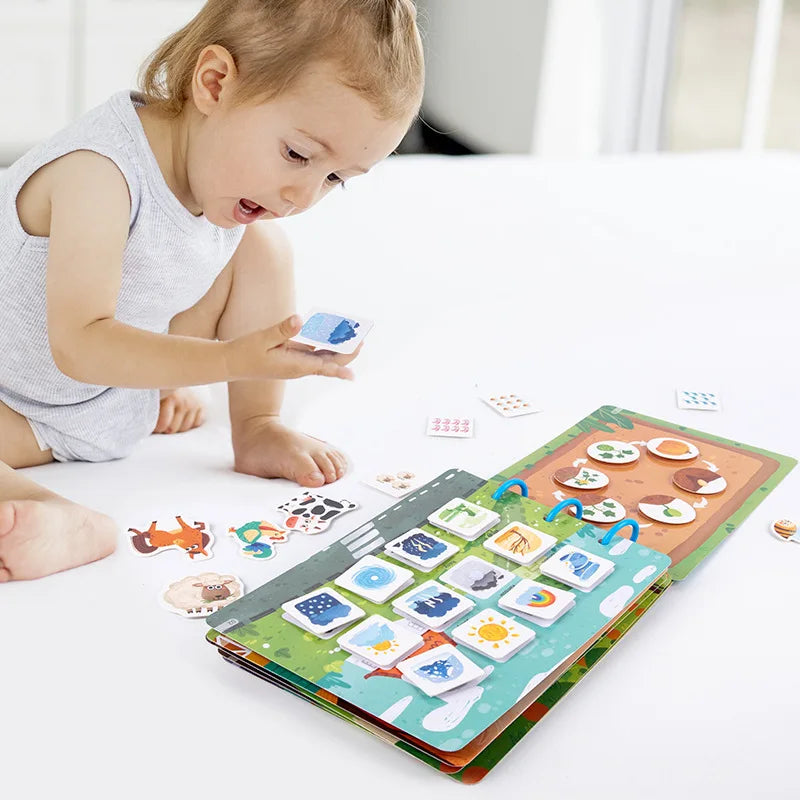 Educational Sticker Quiet Book for Kids - MotherNest