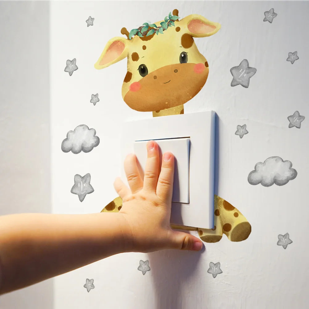 Cute Animal Switch Sticker Set - MotherNest