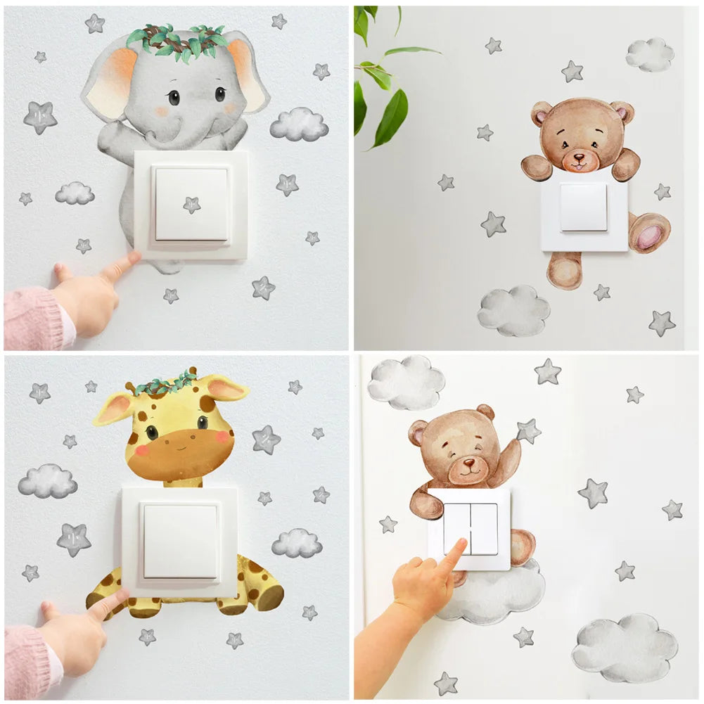 Cute Animal Switch Sticker Set - MotherNest