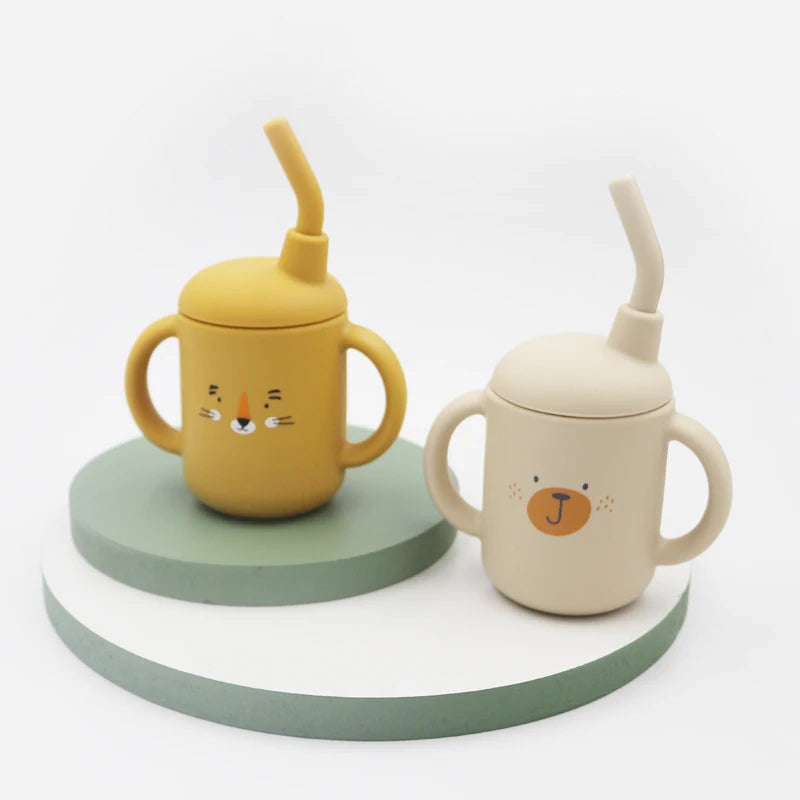 Animal Face Baby Sippy Cup - MotherNest