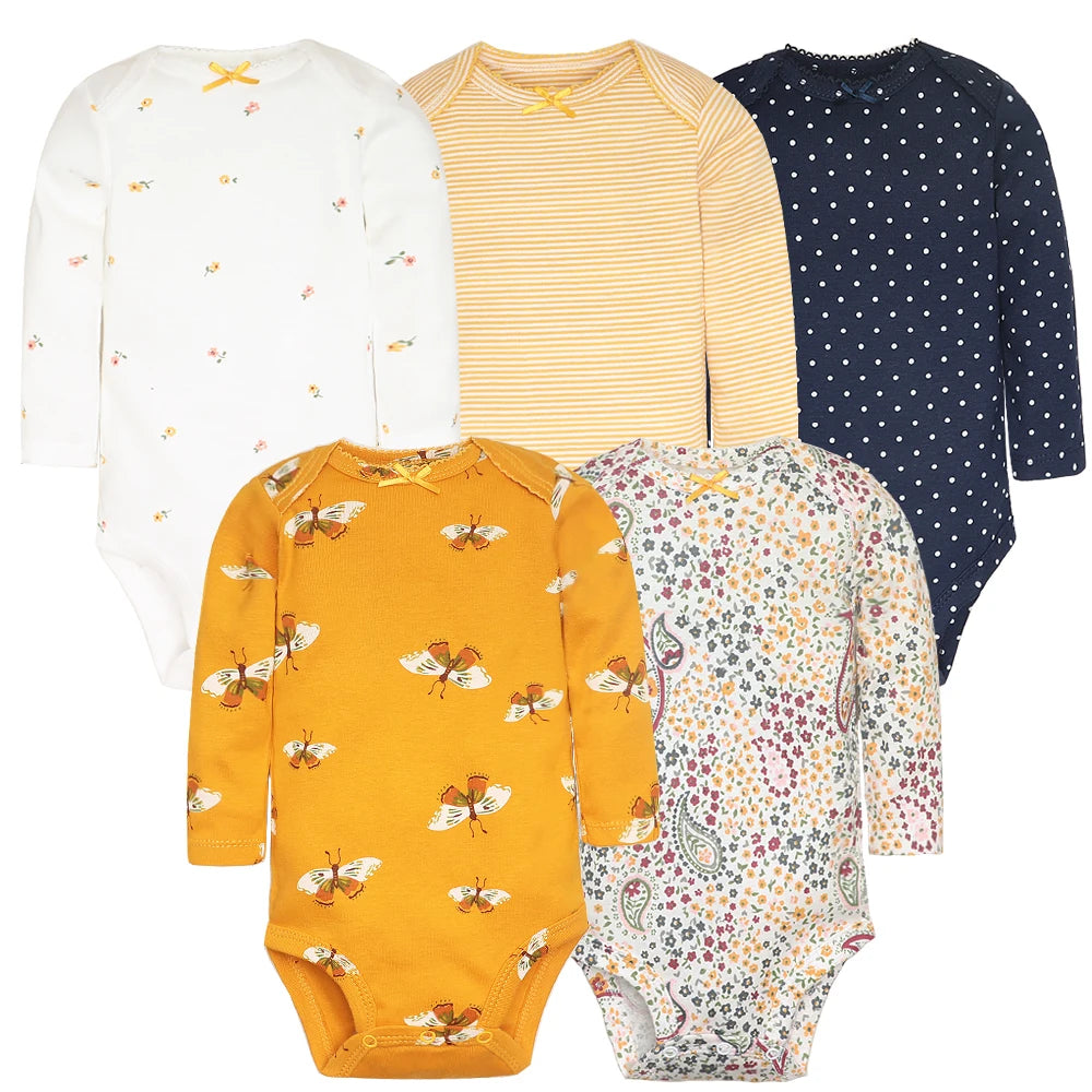 Baby 5-pack Long Sleeve Original Bodysuits - MotherNest