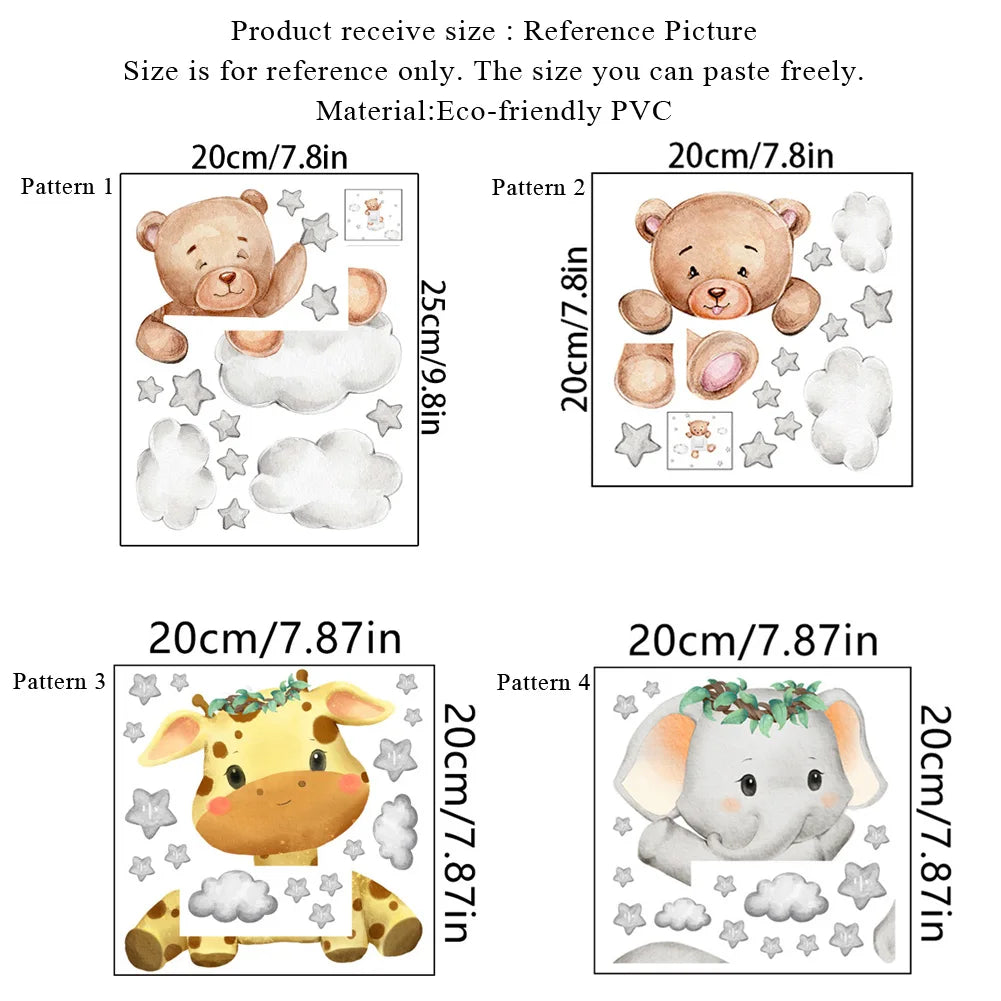 Cute Animal Switch Sticker Set - MotherNest