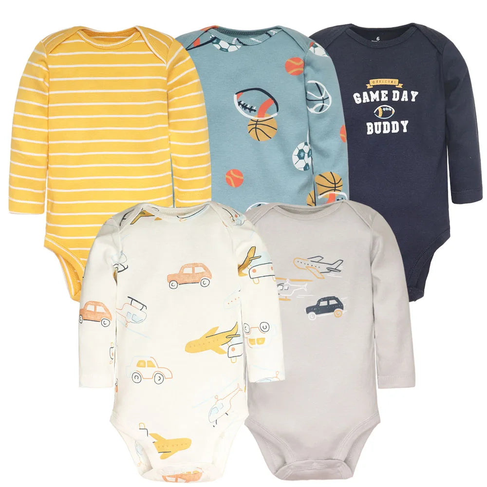 Baby 5-pack Long Sleeve Original Bodysuits - MotherNest